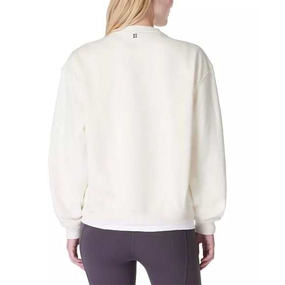 Sweaty Betty NWT Ski Club Crew Sweatshirt Studio White L/2XL - Picture 2 of 5